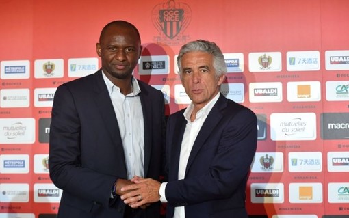 Patrick Vieira presentato al Nizza come nuovo allenatore (foto tratta da Sky Sport)