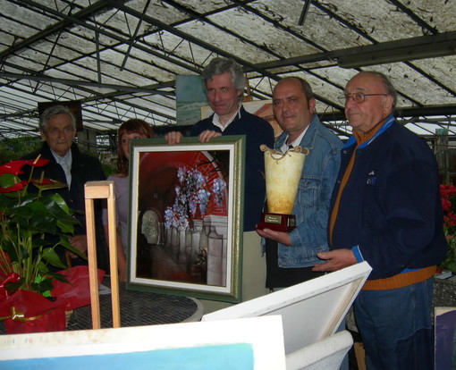 Il pittore bordigotto (ma anche artigiano e meccanico) Mauro Agosta vince la 13a 'Estemporanea di Sant'Ampelio'