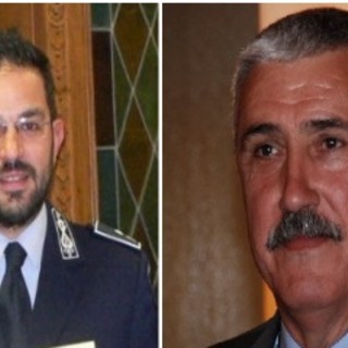 Da sinistra: il vice comandante Francesco Parrella e il sindaco Giacomo Chiappori