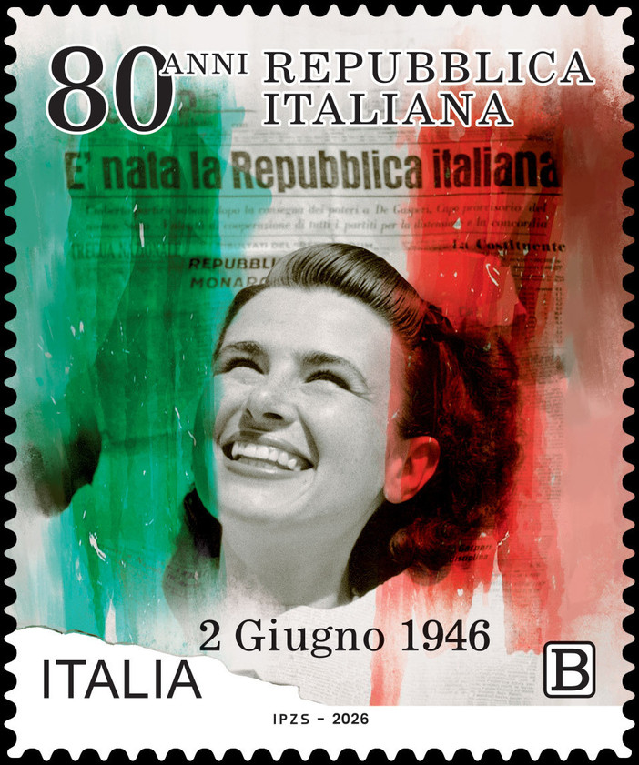Francobollo per gli 80 anni della Repubblica Italiana Francobollo per gli 80 anni della Repubblica Italiana