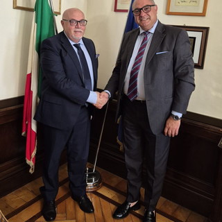 Il Prefetto di Imperia Valerio Massimo Romeo ha incontra il neoeletto Sindaco di Vallecrosia Fabio Perri