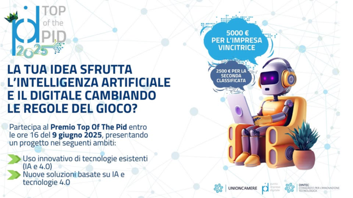 Punto impresa digitale della Camera di commercio Riviere di Liguria: al via TOP of the PID 2025, premi alle imprese innovative Punto impresa digitale della Camera di commercio Riviere di Liguria: al via TOP of the PID 2025, premi alle imprese innovative