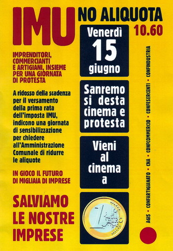Il depliant dell'iniziativa di venerdì