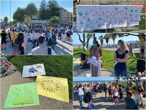 Il movimento nazionale 'Priorità alla Scuola' scende in piazza anche a Sanremo: genitori e piccoli studenti manifestano a Pian di Nave Il movimento nazionale 'Priorità alla Scuola' scende in piazza anche a Sanremo: genitori e piccoli studenti manifestano a Pian di Nave