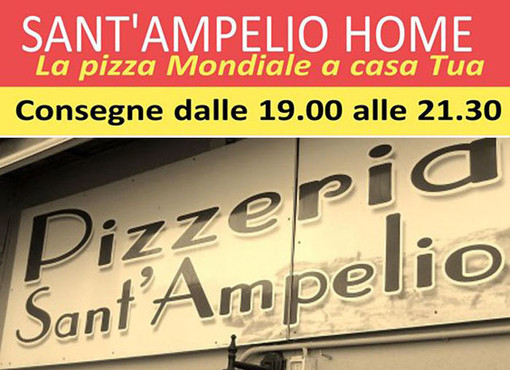 Prosegue alla Sant'Ampelio la proposta 'Home, la pizza Mondiale a casa tua', senza costi per la consegna a domicilio
