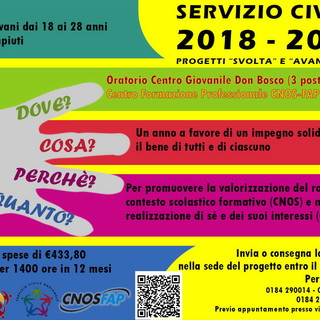 Dai Salesiani di Don Bosco a Vallecrosia sono disponibili 5 posti per il Servizio Civile Nazionale Dai Salesiani di Don Bosco a Vallecrosia sono disponibili 5 posti per il Servizio Civile Nazionale