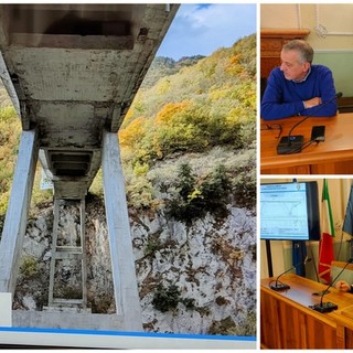 Triora, ponte di Loreto cantiere da un milione e 200mila euro. Scajola: "Recupero di un'opera ingegneristica di grande rilievo" (Foto e video) Triora, ponte di Loreto cantiere da un milione e 200mila euro. Scajola: "Recupero di un'opera ingegneristica di grande rilievo" (Foto e video)