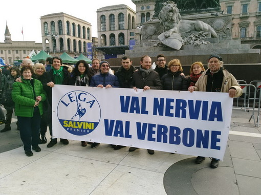Anche la sezione Val Nervia-Val Verbone guidata dal commissario Di Muro ha risposto all’adunata di Matteo Salvini a Milano