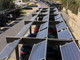 I pannelli fotovoltaici abbandonati nel parcheggio di Bussana Mare