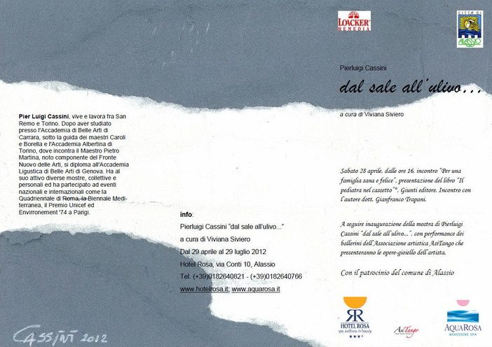 Scrittori sanremesi sabato prossimo alla presentazione di alcuni libri all'Hotel Rosa di Alassio Scrittori sanremesi sabato prossimo alla presentazione di alcuni libri all'Hotel Rosa di Alassio
