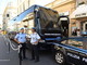 Sanremo: Polizia Penitenziaria con un pullman in via Roma per lo spettacolo dei detenuti di 'Opera'