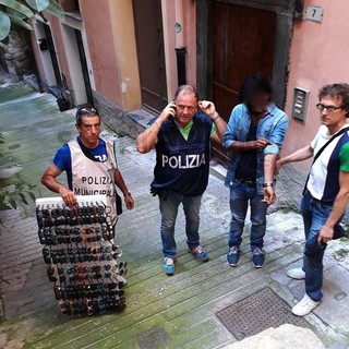 L'intervento di Polizia Municipale e Polizia in via Riccobono