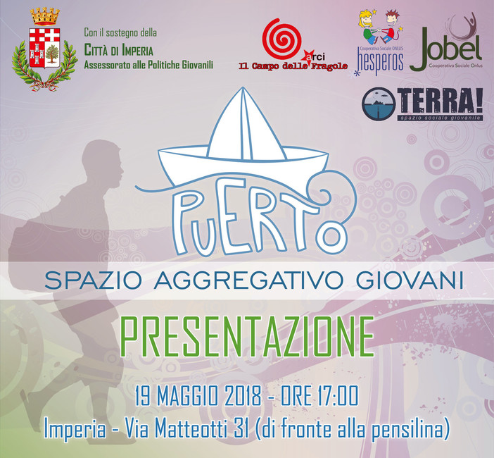 Imperia: sabato 19 maggio l'inaugurazione dello spazio aggregativo giovanile “Puerto” Imperia: sabato 19 maggio l'inaugurazione dello spazio aggregativo giovanile “Puerto”