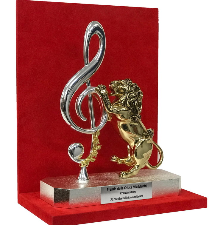 Michele Affidato realizza i premi speciali per il Festival di Sanremo: spiccano il “Premio della Critica Mia Martini” ed il “Premio Sala Stampa Lucio Dalla”