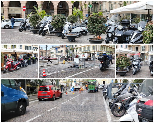 Sanremo: sembra di essere tornati agli anni '80, parcheggio selvaggio ogni giorno in piazza Colombo (Foto)