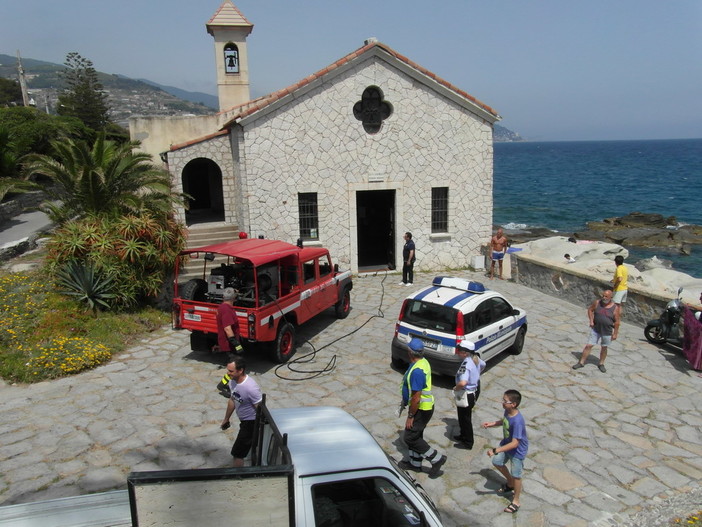 Bordighera: principio d’incendio nella storica chiesa di Sant’Ampelio nel pomeriggio