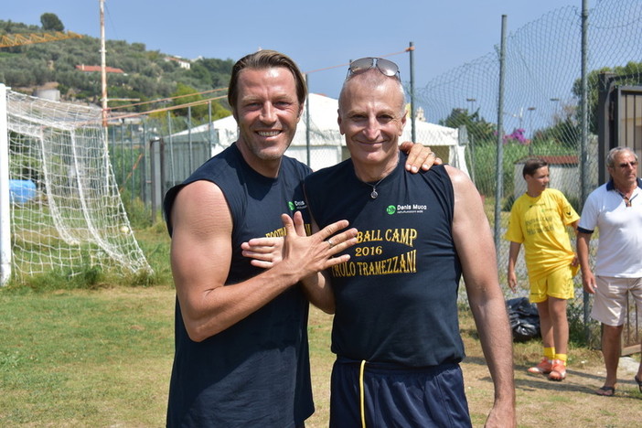Paolo Tramezzani e Umberto Decesari durante il Football Camp del 2016 a San Bartolomeo al Mare