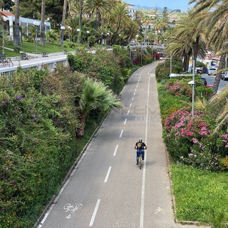 Un tratto sanremese della pista ciclabile