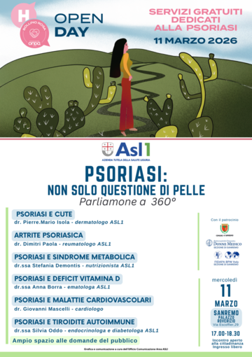 Open Day sulla psoriasi: l’11 marzo a Palazzo Roverizio Open Day sulla psoriasi: l’11 marzo a Palazzo Roverizio