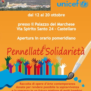 Castellaro: fino al 20 ottobre la mostra d'arte contemporanea 'Pennellate di solidarietà' Castellaro: fino al 20 ottobre la mostra d'arte contemporanea 'Pennellate di solidarietà'