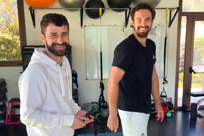 Ernests Gulbis (destra) con Dragoljub Kladarin Ernests Gulbis (destra) con Dragoljub Kladarin