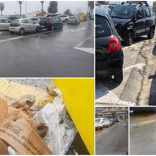 Ventimiglia: con la pioggia esplode anche la campagna elettorale, Merlenghi attacca sui social, la risposta di Campagna "Trovati cartoni nei canali di scolo" (Foto)