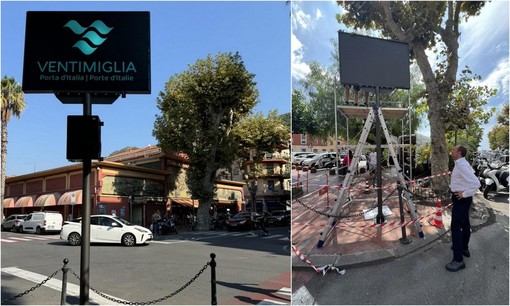 Ventimiglia, comunicazioni istituzionali e promozione di eventi: in città spuntano pannelli luminosi (Foto) Ventimiglia, comunicazioni istituzionali e promozione di eventi: in città spuntano pannelli luminosi (Foto)