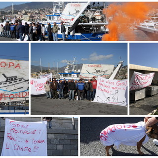 Pescatori di Sanremo ed Imperia manifestano contro le nuove Leggi "Così ci sarà l'abbandono della pesca!" (Foto e Video)