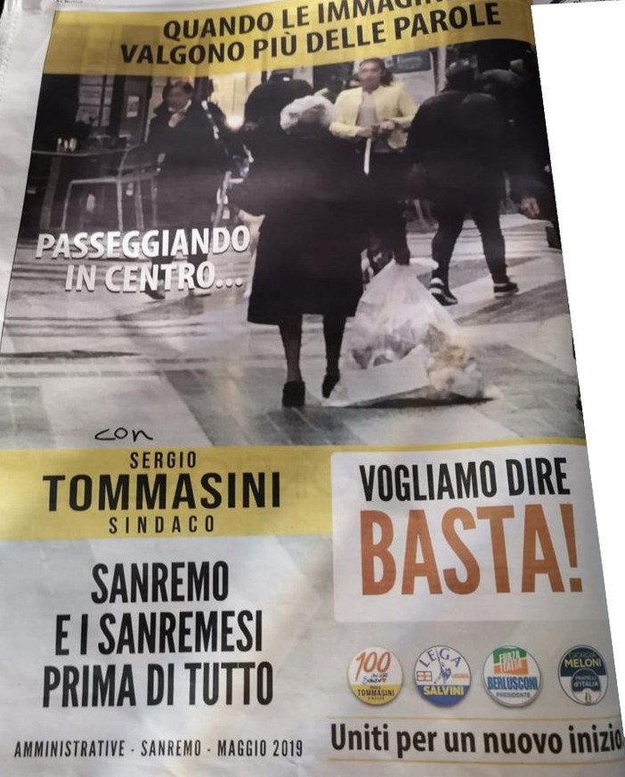 Elezioni: foto dei '100' sui social sulla differenziata: durissimo attacco di 'Sanremo al Centro' a Tommasini Elezioni: foto dei '100' sui social sulla differenziata: durissimo attacco di 'Sanremo al Centro' a Tommasini