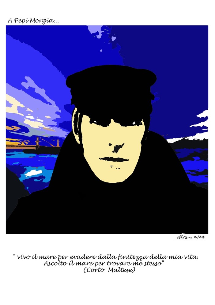 La cartolina ricordo di Pepi realizzata dal cartoonist Tiziano Riverso