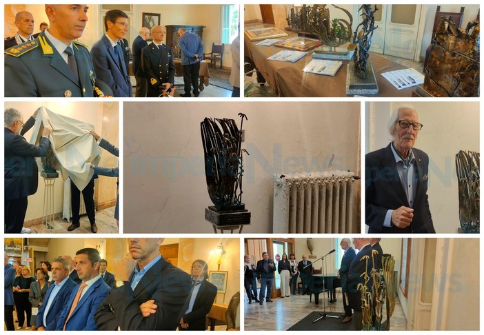 Imperia: inaugurata in Prefettura la scultura donata dal Maestro Elio Lentini (Foto e Video) Imperia: inaugurata in Prefettura la scultura donata dal Maestro Elio Lentini (Foto e Video)
