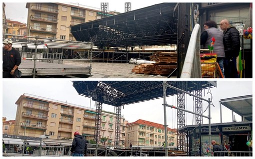 Festival di Sanremo 2024: in piazza Colombo il palco inizia a prendere forma, innalzato il tetto (Foto) Festival di Sanremo 2024: in piazza Colombo il palco inizia a prendere forma, innalzato il tetto (Foto)