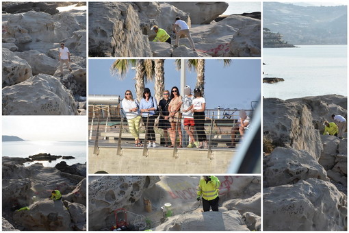 Bordighera: gli 'autori' e le madri presenti alla pulizia degli scogli di Sant'Ampelio, sopralluogo del Sindaco (Foto e Video) Bordighera: gli 'autori' e le madri presenti alla pulizia degli scogli di Sant'Ampelio, sopralluogo del Sindaco (Foto e Video)