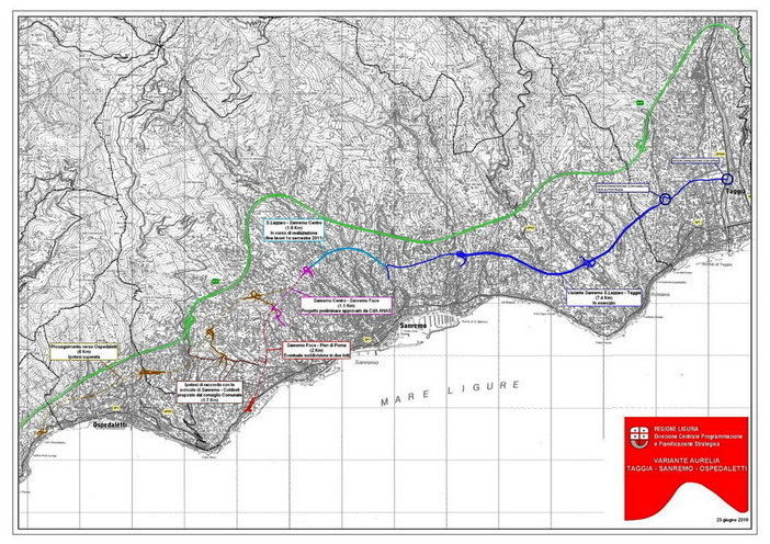 Il progetto per la prosecuzione dell'Aurelia Bis