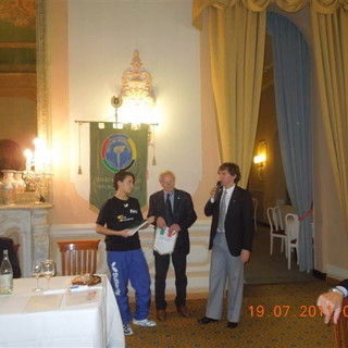 Carlo Borella e Bianca Bracco ospiti d'onore all'ultima riunione del Panathlon Imperia-Sanremo