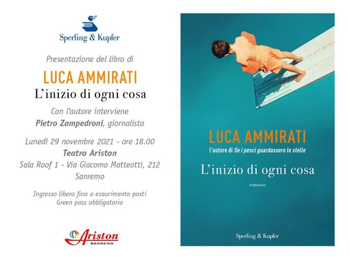 Sanremo: Luca Ammirati presenta al teatro Ariston il suo nuovo libro “L’inizio di ogni cosa” Sanremo: Luca Ammirati presenta al teatro Ariston il suo nuovo libro “L’inizio di ogni cosa”