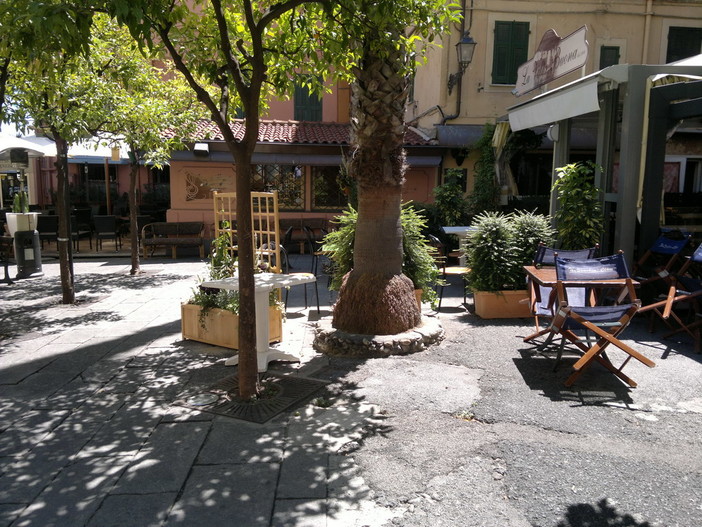 La zona dove si trovava la panchina