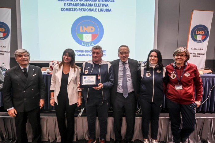 Assemblea Lnd Liguria, la Polisportiva Vallecrosia Academy riceve la Coppa Disciplina (Foto)