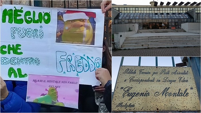 Bordighera, “meglio fuori che dentro al freddo”: studenti del Montale non entrano in classe (Foto e video) Bordighera, “meglio fuori che dentro al freddo”: studenti del Montale non entrano in classe (Foto e video)