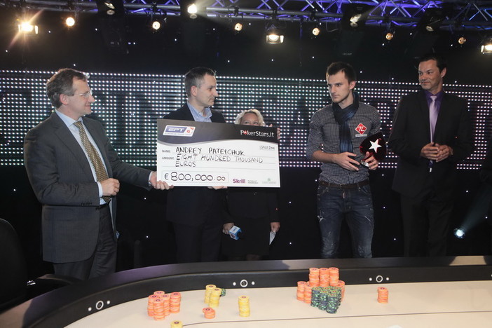 Sanremo: il russo Andrey Anatolievich Pateichuk vince l'Ept del Casinò, tutta la classifica