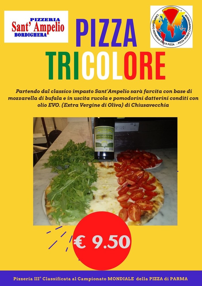 Bordighera: al via oggi alla pizzeria Sant'Ampelio la maratone di pizze che hanno partecipato al Campionato del Mondo Bordighera: al via oggi alla pizzeria Sant'Ampelio la maratone di pizze che hanno partecipato al Campionato del Mondo