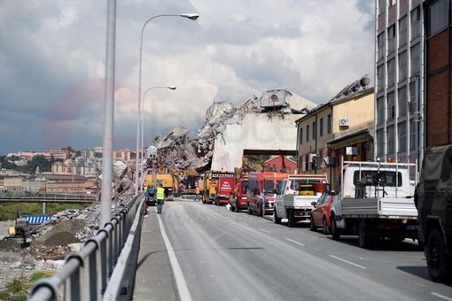 Anche una squadra dei Vigili del Fuoco della nostra provincia a Genova per il recupero di materiali in Val Polcevera