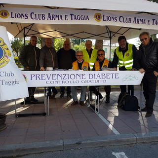 Arma di Taggia: i Lions e la Croce Verde ieri a disposizione per la prevenzione del diabete (Foto)