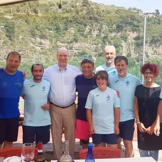Tennis: visita di prestigio ed a sorpresa al TC Dolceacqua da parte del Principe Alberto di Monaco (Foto)