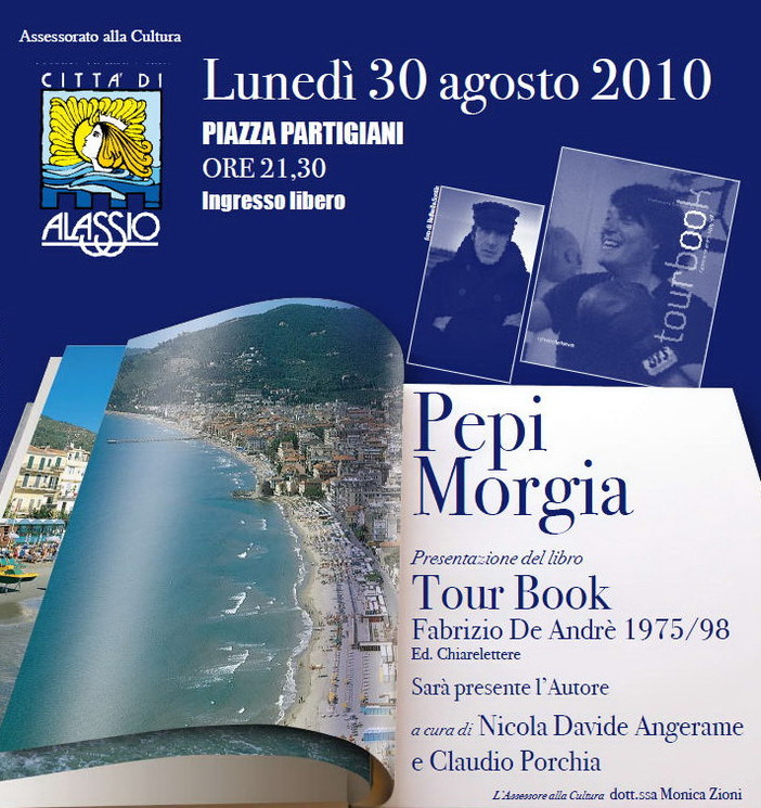 Alassio: Pepi Morgia chiude la prestigiosa rassegna culturale 'Incontro con l'autore' Alassio: Pepi Morgia chiude la prestigiosa rassegna culturale 'Incontro con l'autore'