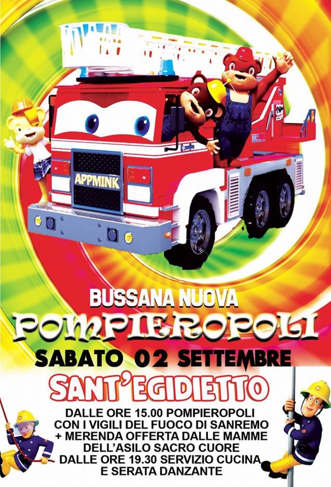 Sanremo: sabato a Bussana per Sant’Egidietto ci sarà “Pompieropoli” con i Vigili del Fuoco
