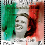 Francobollo per gli 80 anni della Repubblica Italiana Francobollo per gli 80 anni della Repubblica Italiana