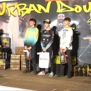Romeo Ventura e Matteo Botto della PSV NG Team sul podio all'Urban Downhill Sanremo (Foto)