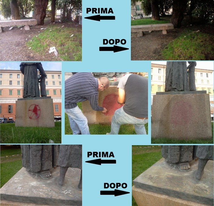 Imperia: ieri giornata di riqualificazione dei giardini di piazza Ulisse Calvi per La Destra Imperia: ieri giornata di riqualificazione dei giardini di piazza Ulisse Calvi per La Destra