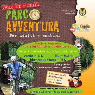 Arma di Taggia: al Parco Avventura offerta speciale con sconti del 50%
